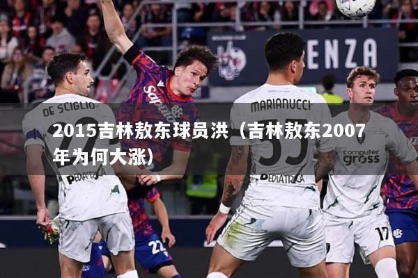 2015吉林敖东球员洪（吉林敖东2007年为何大涨）